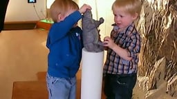 Too Big - Young boys compare the sizes of objects and containers