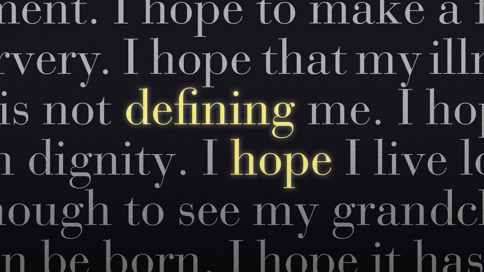 Defining Hope - Exploring End-of-Life Care