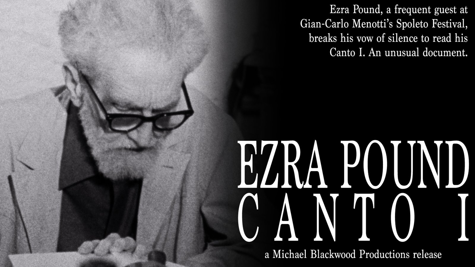 Ezra Pound: Canto I - The American Poet Reads his Work